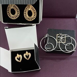 Vintage Avon  Elegant Gold and Silver Earring Set